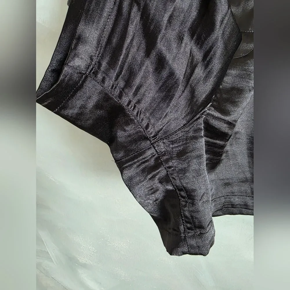 AEO Men's Black Solid Satin Pocket Boxer Short XL